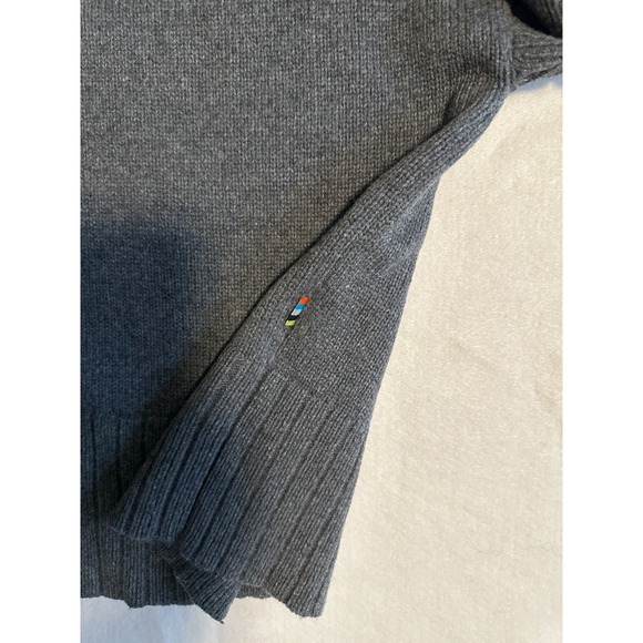 Smartwool Merino Cowl Neck Short Sleeve Sweater Boxy Minimalist Gray S/M - Picture 8 of 12